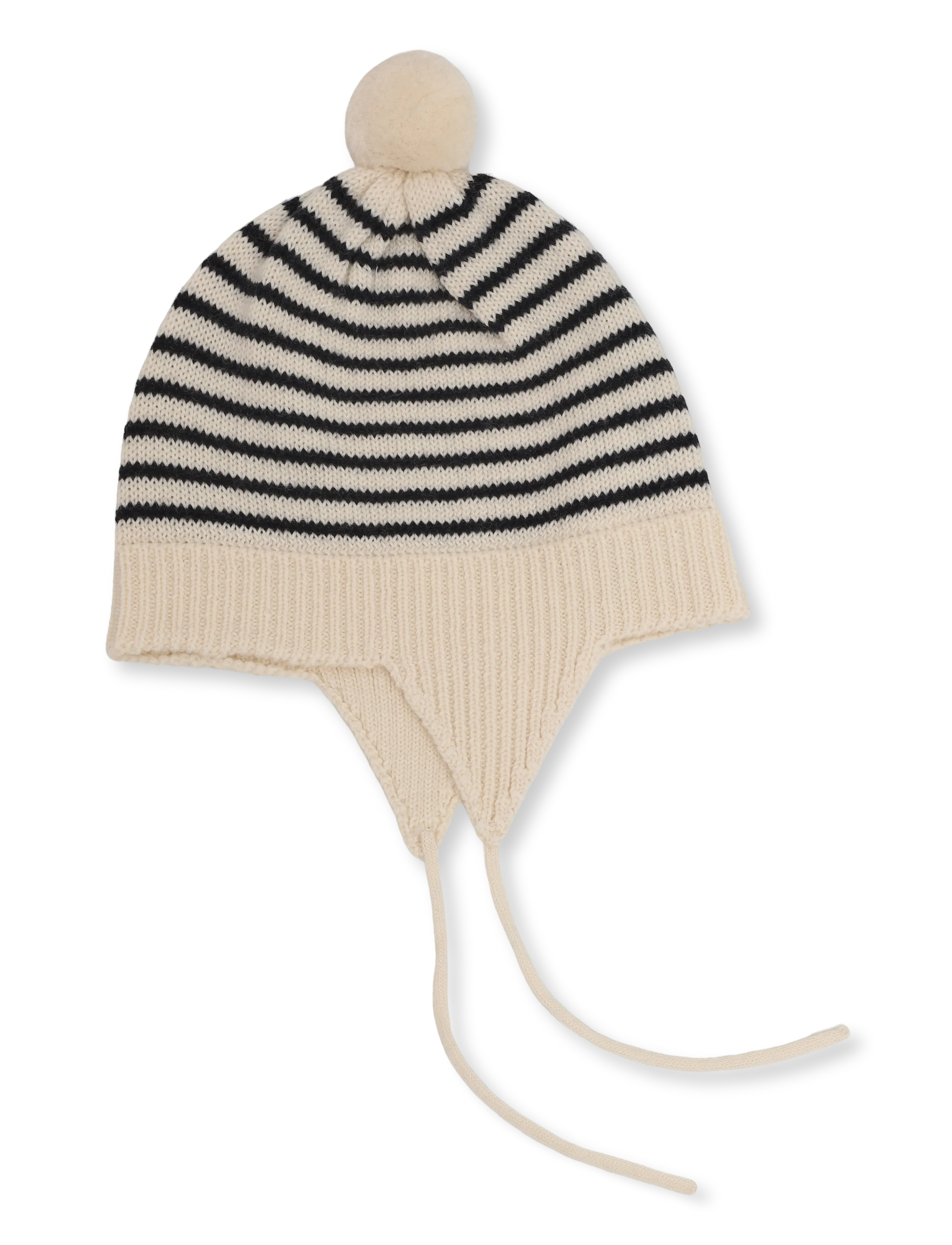 FUB Baby Pompom Hat - Mössor - ECRU/DARK NAVY / cream
