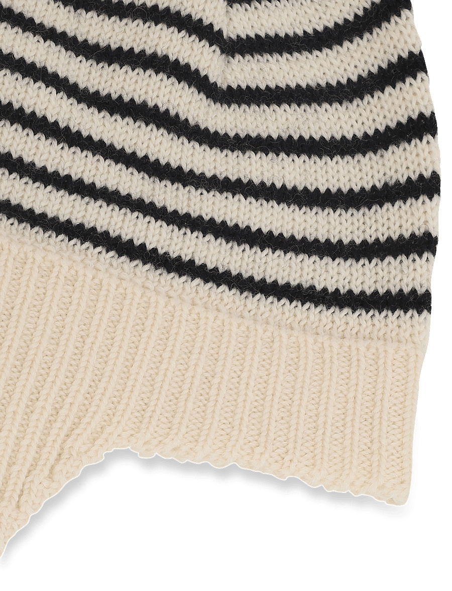 FUB - Baby Pompom Hat - barnahúfur - ecru/dark navy - 2