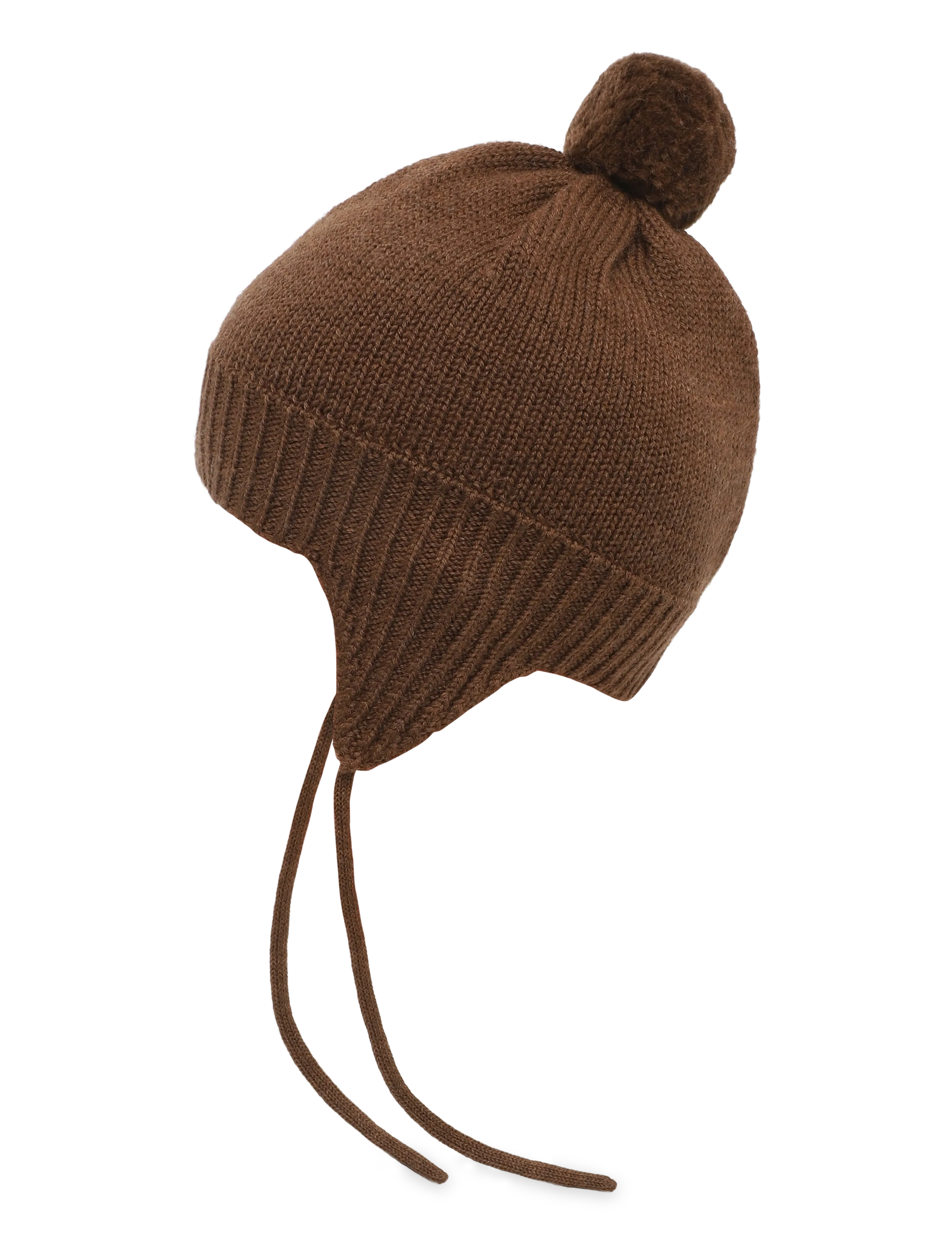 FUB Baby Pompom Hat - Accessoires - HAZEL MELANGE / brown