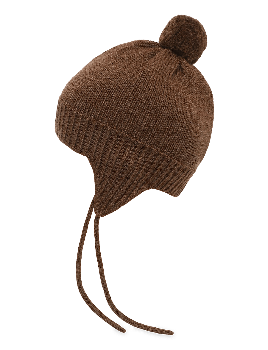 FUB - Baby Pompom Hat - babyhuer - hazel melange - 0