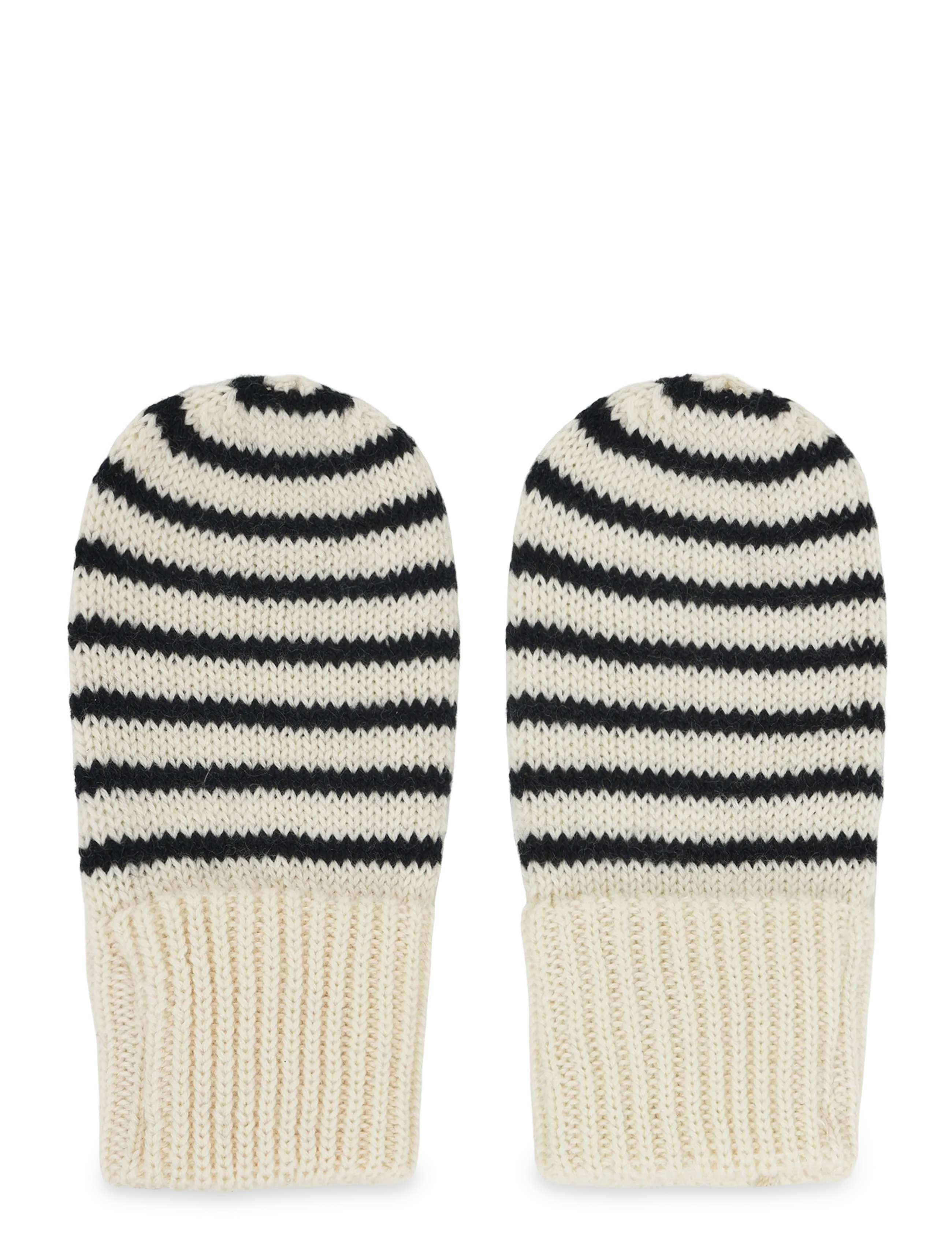 FUB - Baby Mittens - kindad - ecru/dark navy - 1