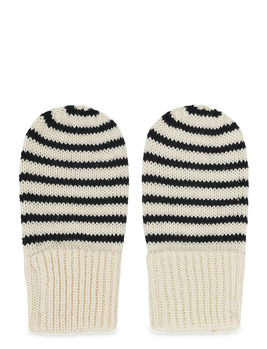 FUB - Baby Mittens - kindad - ecru/dark navy - 1