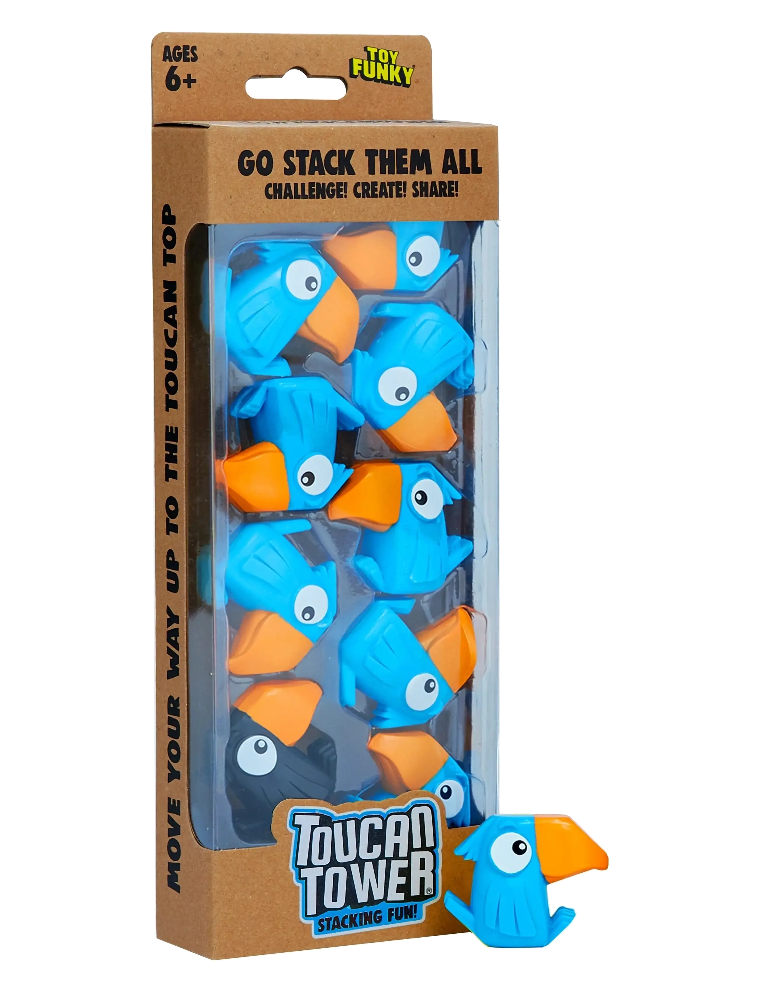 Funhouse Games Toucan Tower Blue, One Size, Blue, Spil > Brætspil, Børn
