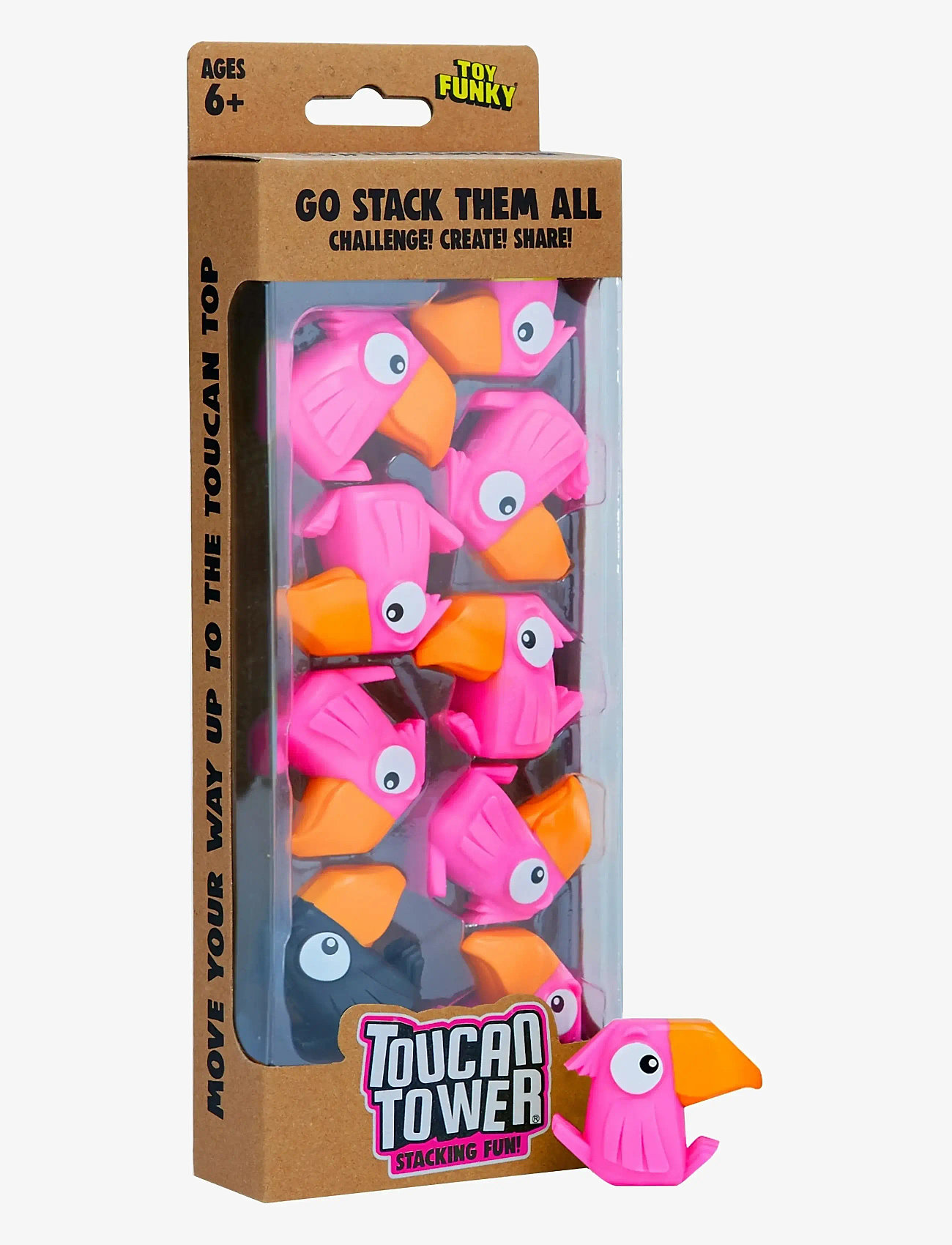 Funhouse Games - Toucan Tower Pink - brädspel - pink - 0