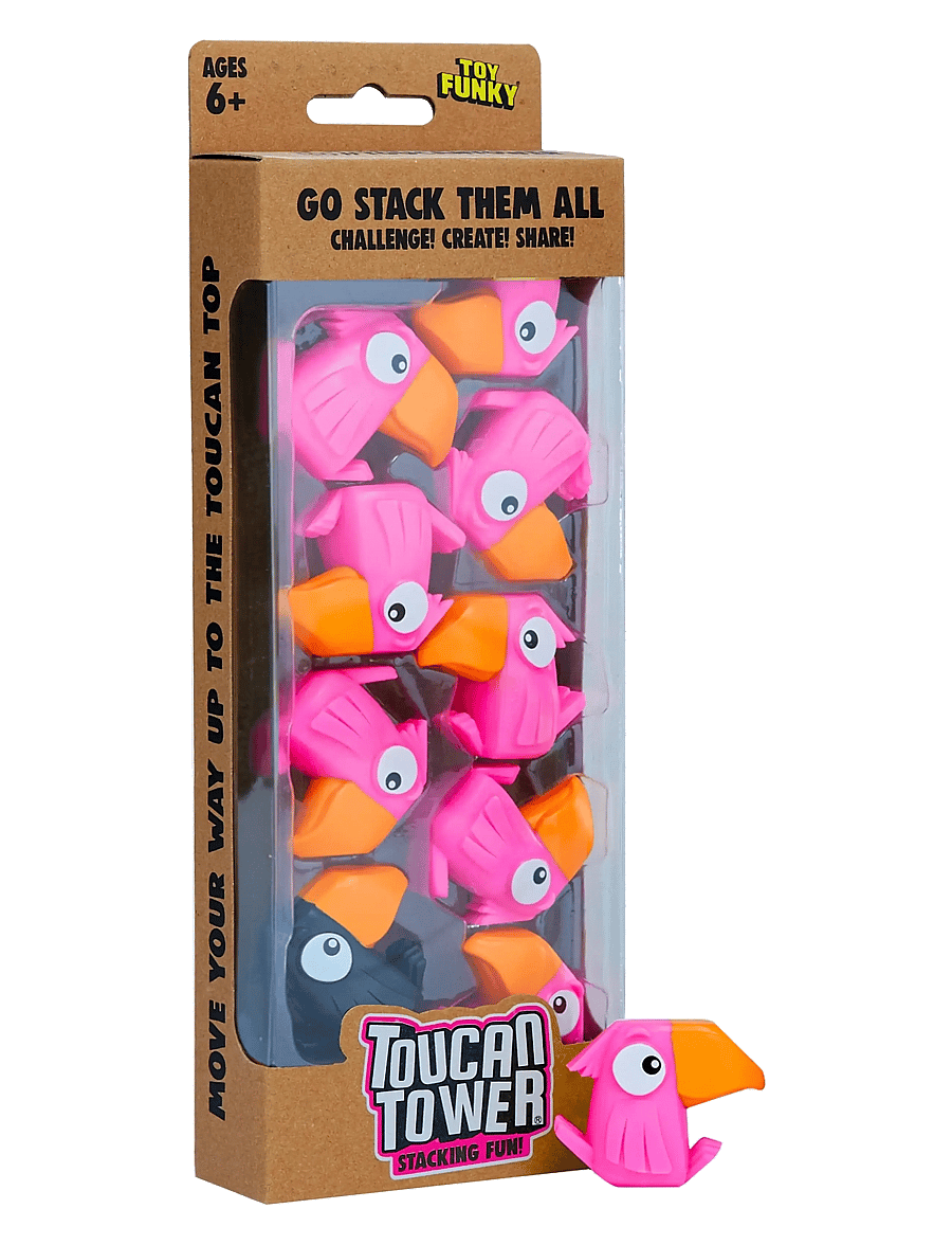 Funhouse Games - Toucan Tower Pink - lautapelit - pink - 0
