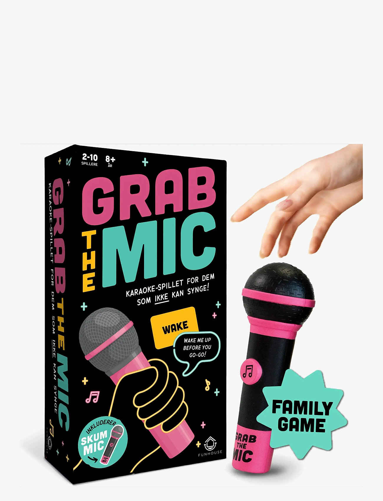 Funhouse Games - Grab The Mic (EN/DK) - brætspil - black - 1