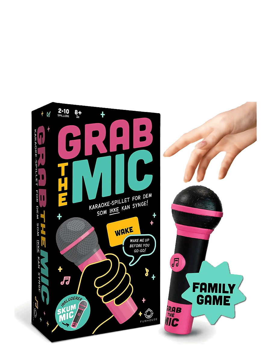 Funhouse Games - Grab The Mic (EN/DK) - borðspil - black - 1