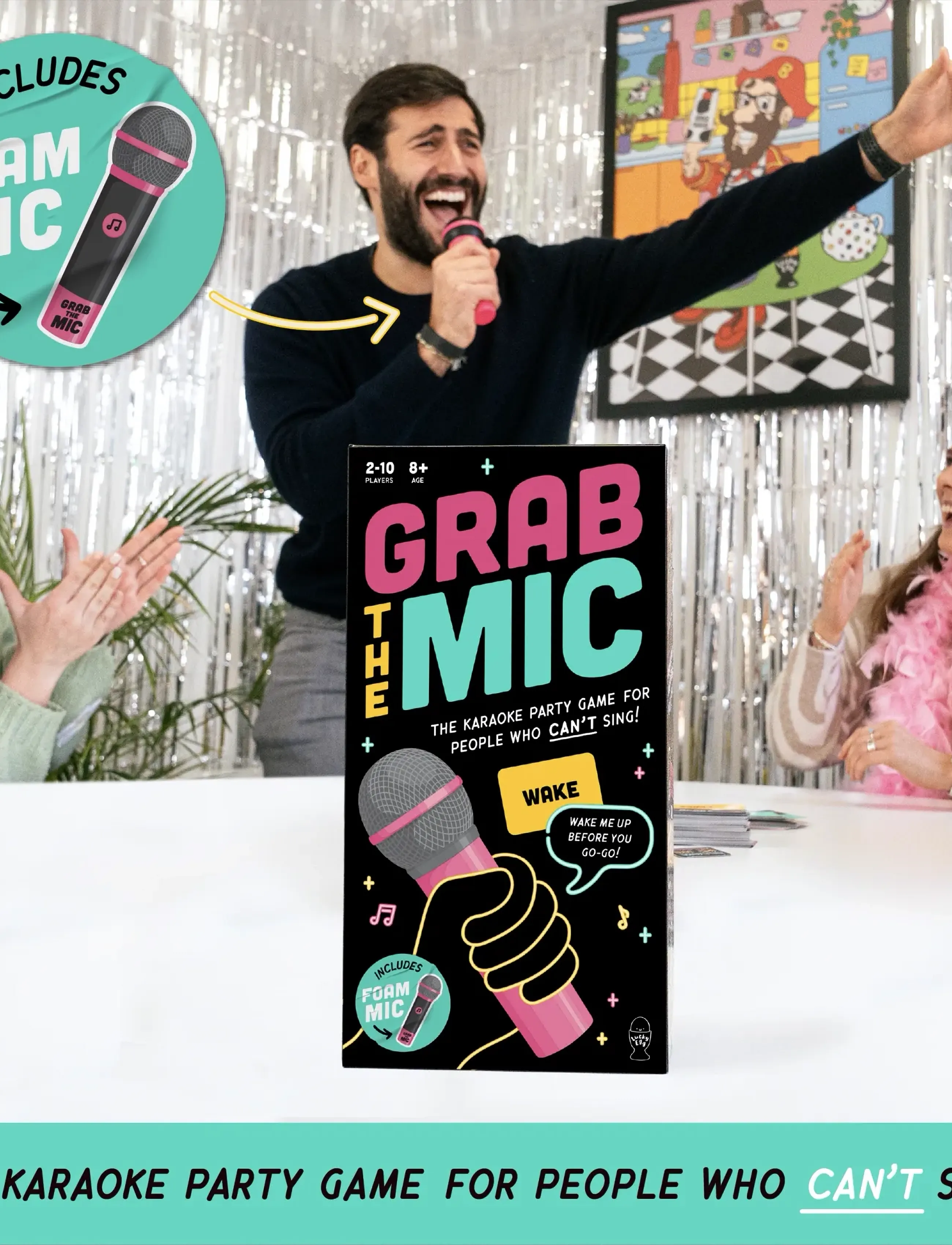 Funhouse Games - Grab The Mic (EN/DK) - borðspil - black - 4