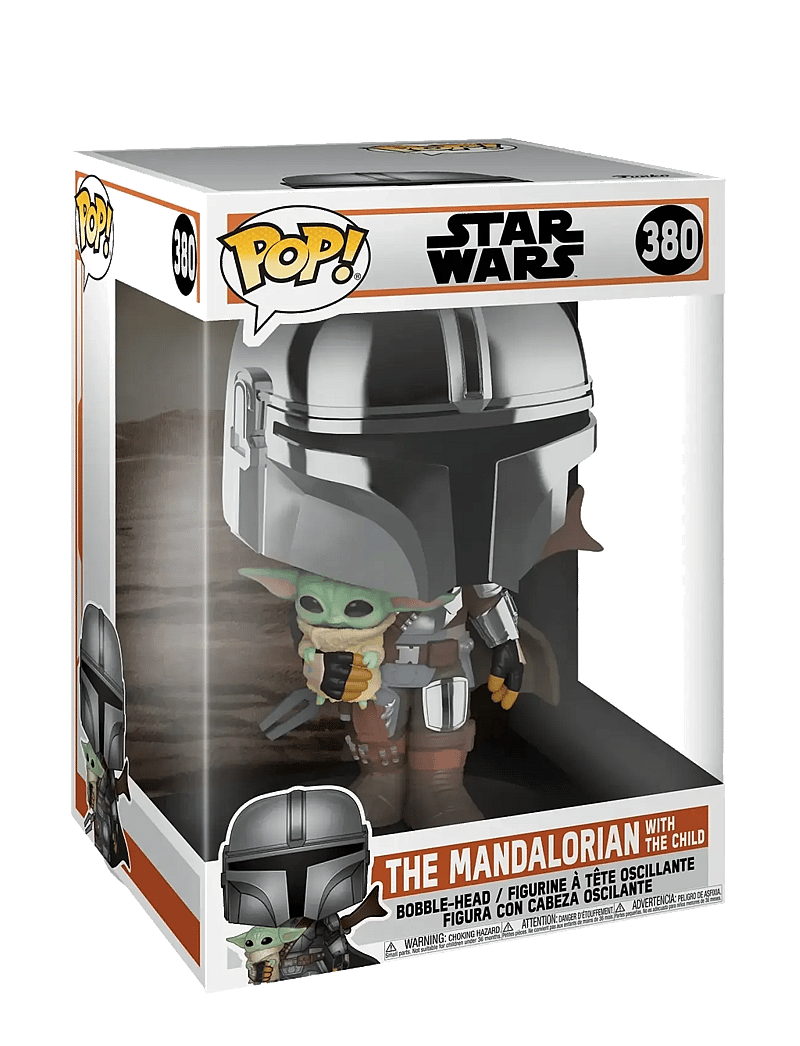 Funko - Funko POP 10" SW Mandalorian Mand. W/Chrome - film- & eventyrsfigurer - multi colour - 0
