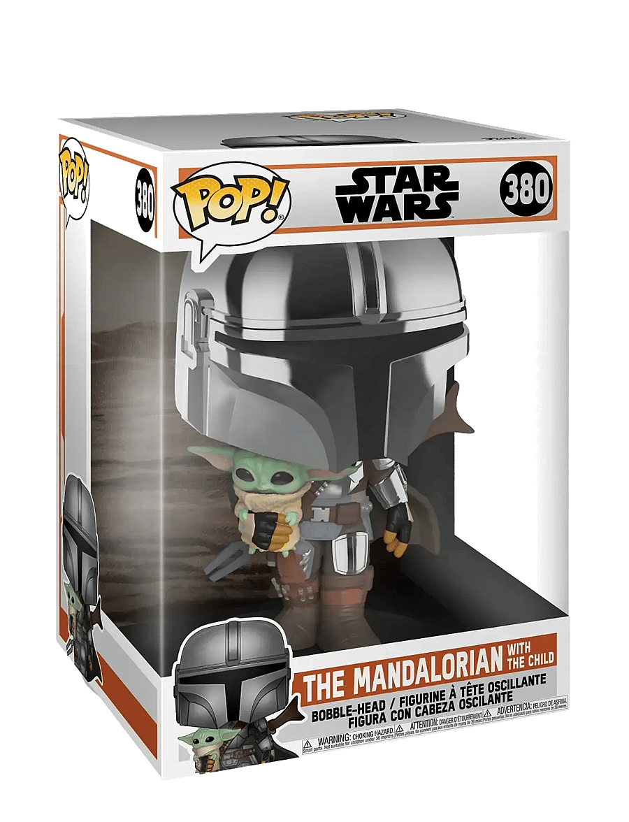 Funko - Funko POP 10" SW Mandalorian Mand. W/Chrome - film & sagofigurer - multi colour - 0