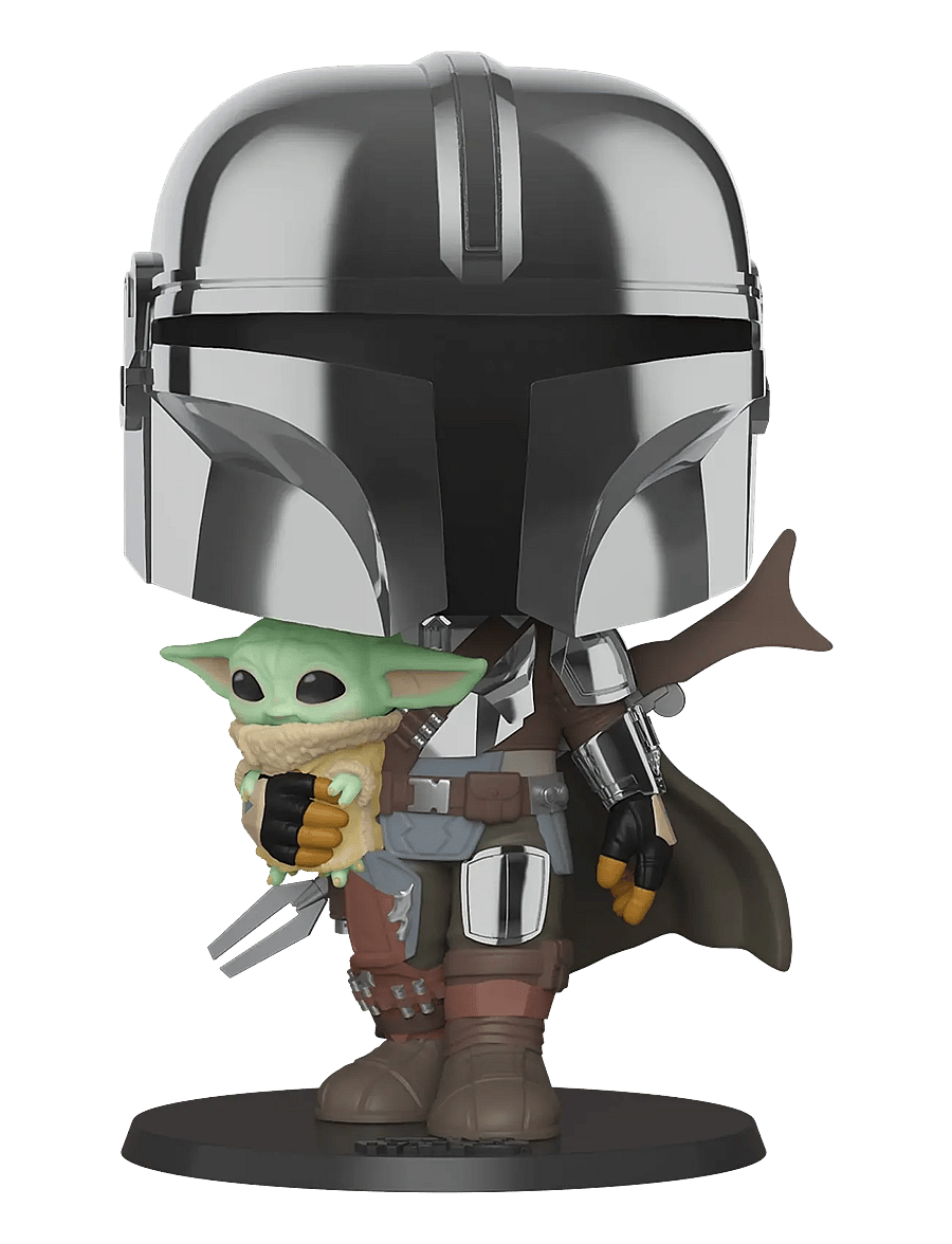 Funko - Funko POP 10" SW Mandalorian Mand. W/Chrome - film & sagofigurer - multi colour - 1