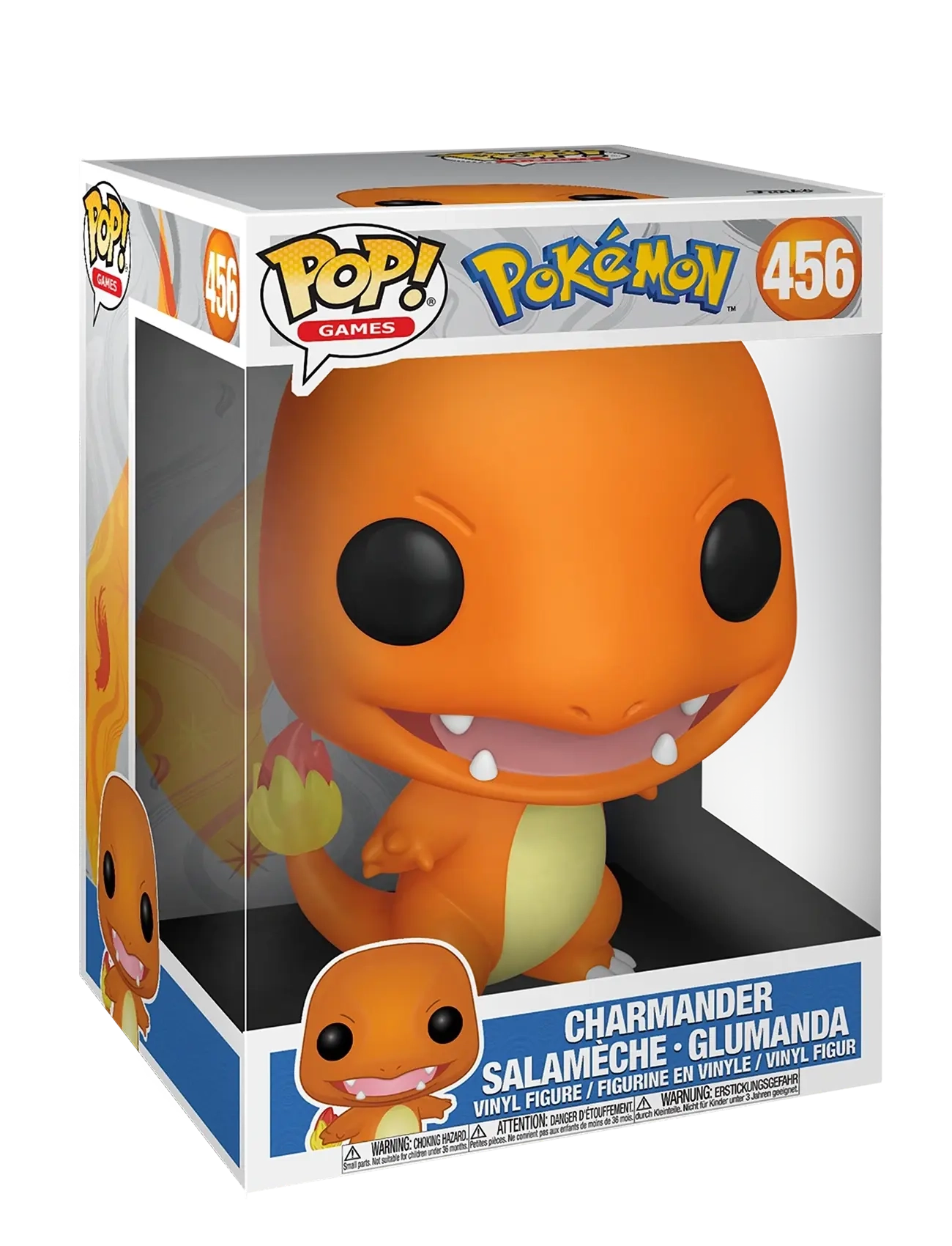 Funko Pop 10" Pokemon S1 Charmander, Børn, Movies & Fairy Tale Characters, Orange, Str: ONE SIZE