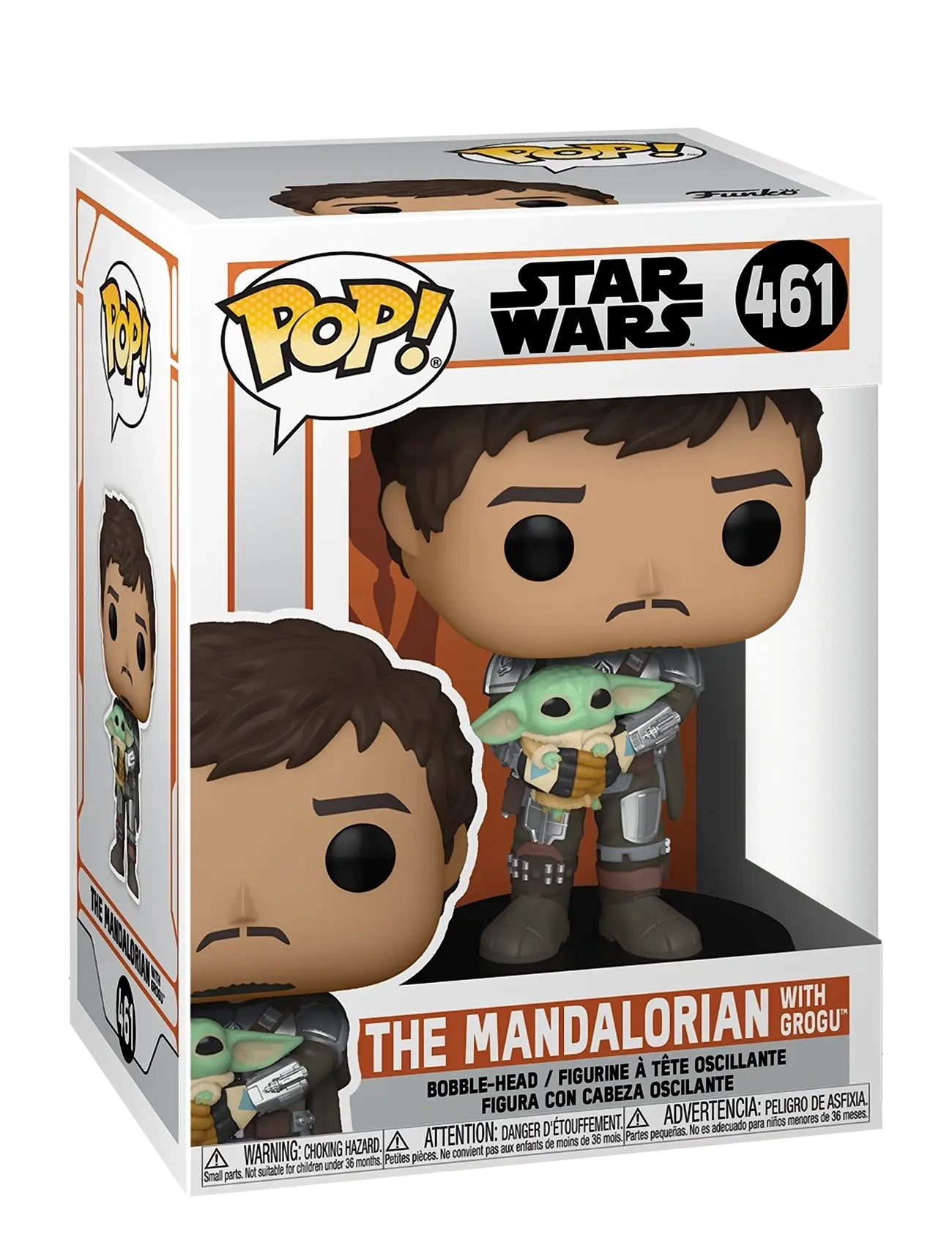 Funko Pop Vinyl Sw Mandalorian Mando Holding C, Movies & Fairy Tale Characters, Multi/mønstret, Str: ONE SIZE