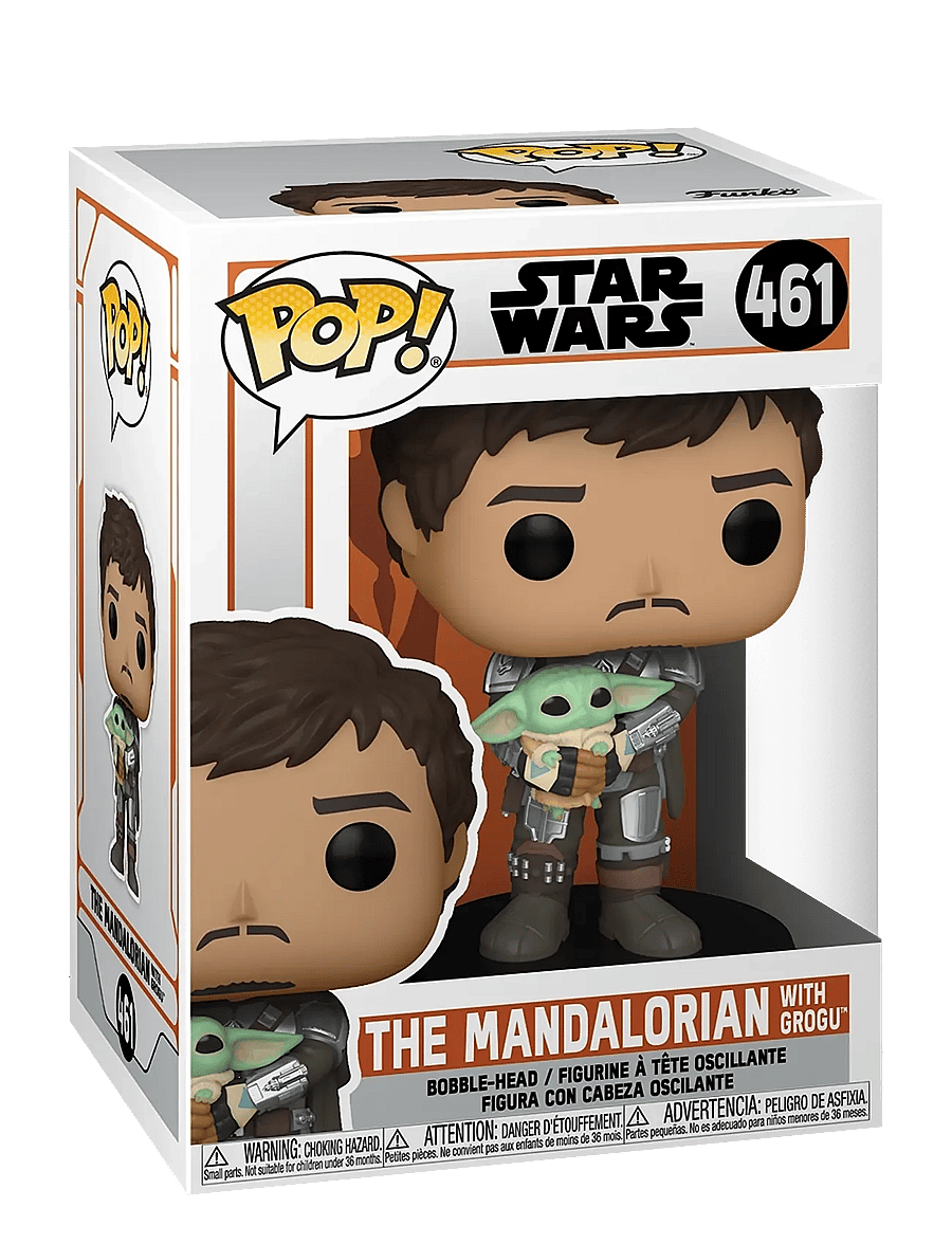 Funko - Funko POP Vinyl SW Mandalorian Mando Holding C - actionfigurer - multi colour - 0