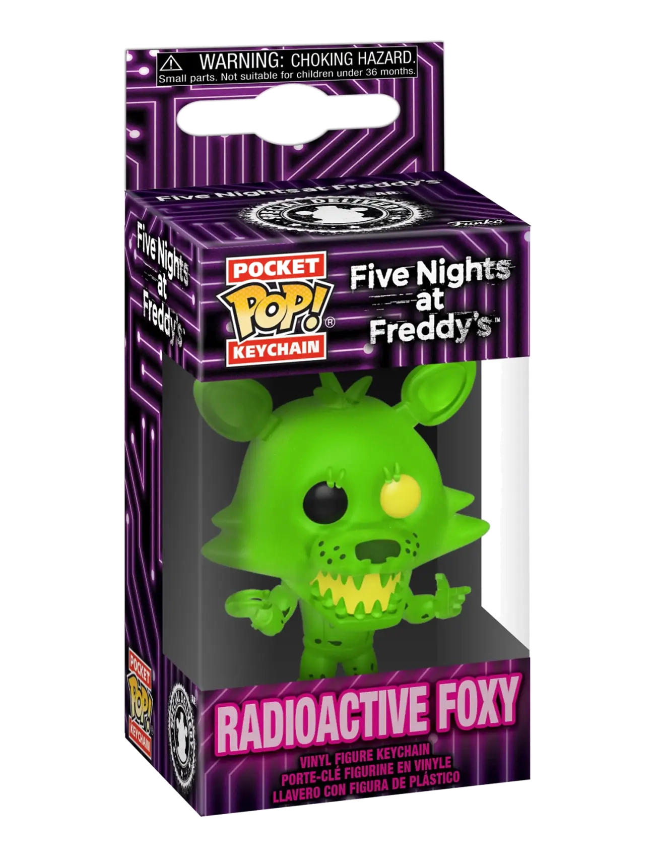 Funko Pop Keychain Fnaf S7 Radioactive Foxy, Børn, Funko POP Nøglering, Grøn, Str: ONE SIZE