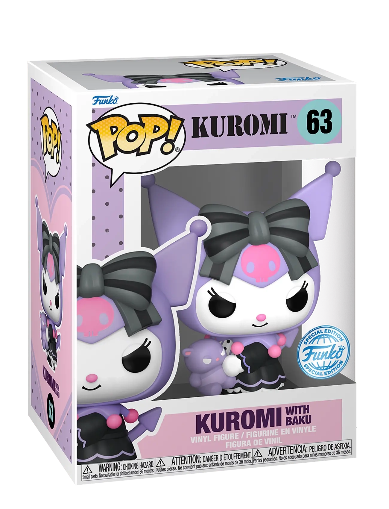 Funko Funko POP Exclusive Hello Kitty Kuromi w.Baku - Legetøj - MULTI COLOUR / purple