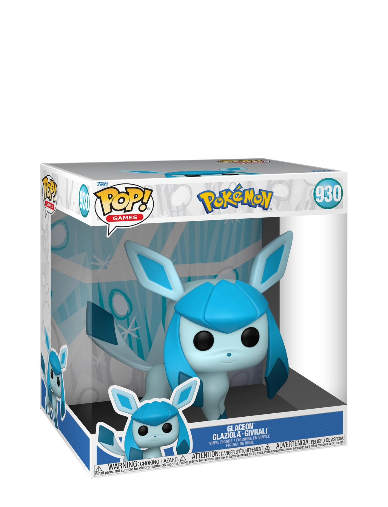 Funko Funko Pop 10" Pokemon Glaceon, One Size, Multi/patterned, Legesæt Og Actionfigurer > Actionfigurer, Børn
