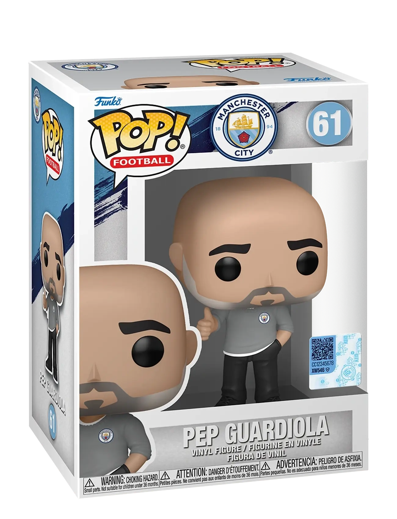 Funko Pop Vinyl Mancity Pep Guardiola, Børn, Action Figures, Grå, Str: ONE SIZE