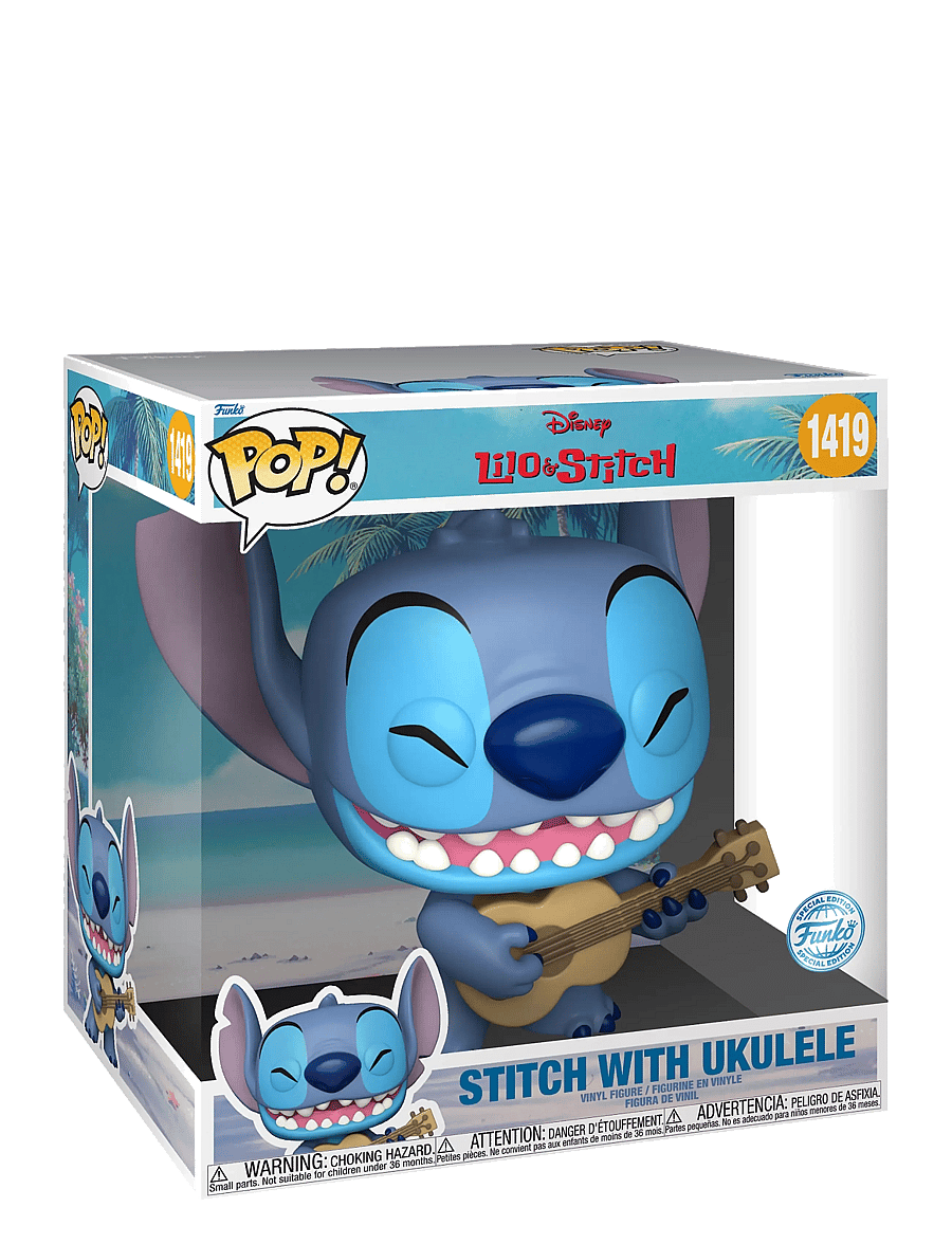 Funko - Funko POP 10" Stitch w/Uke - actionfigurer - multi colour - 0