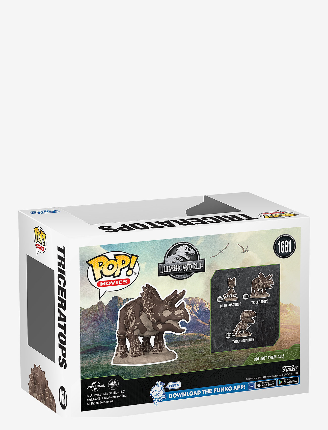 Funko - Funko POP Vinyl JP​ Fossil Triceratops - toimintahahmot - multi colour - 2