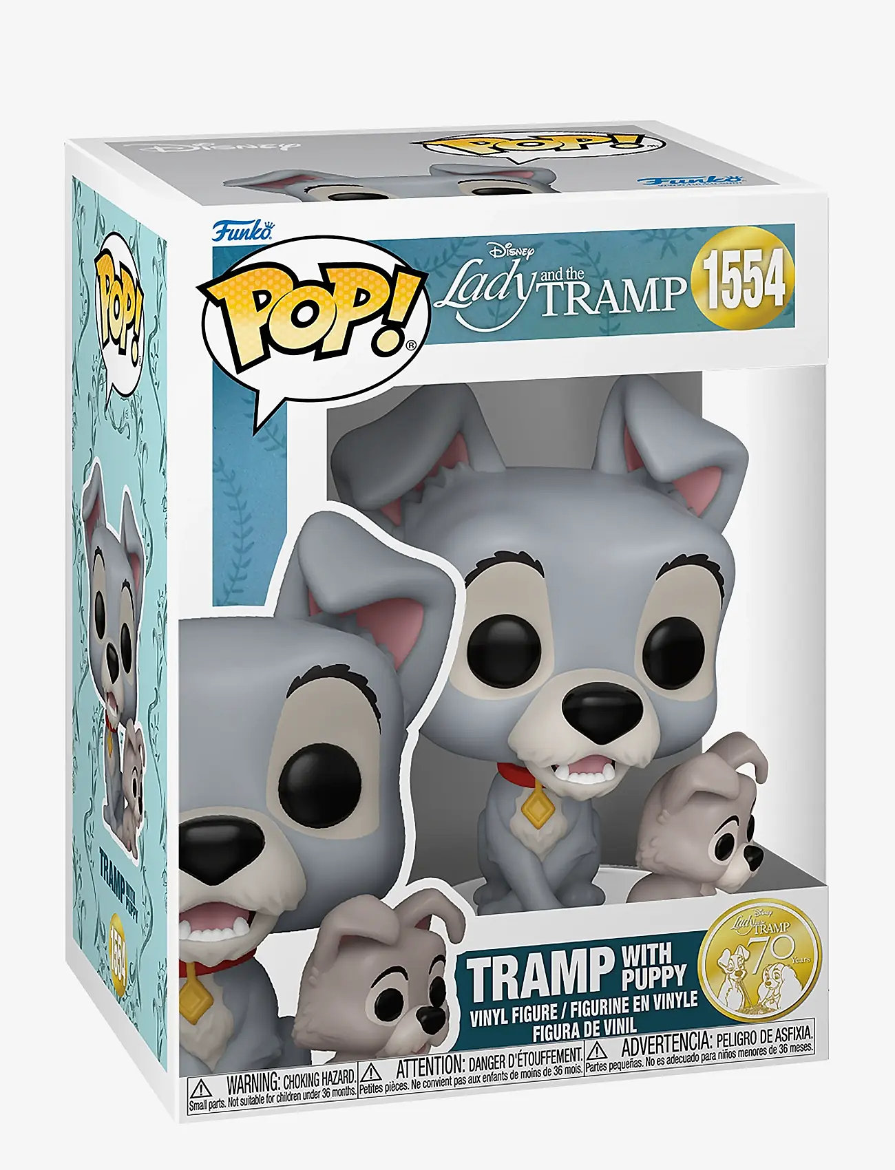 Funko - Funko POP Vinyl Disney LatT Tramp w/puppy - multi colour - 0