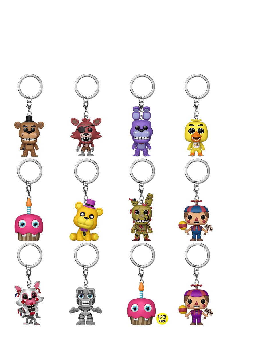 Funko - Funko POP Keychain FNAF Classic 12pc PDQ Blind - actionfigurer - multi colour - 1