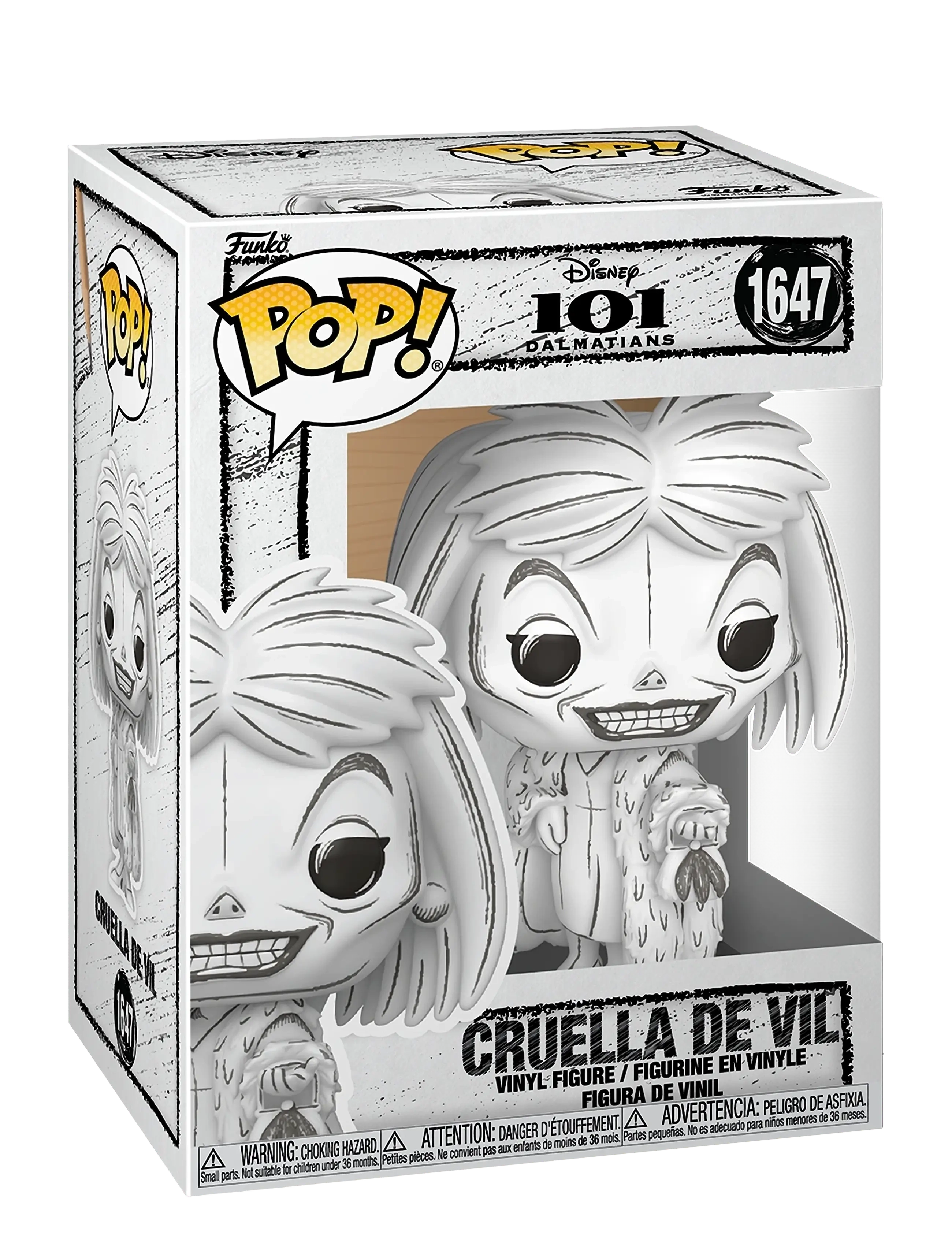 Funko Funko POP Vinyl Sketched - Cruella De Vil - Leikföng 3-5 ára - MULTI COLOUR / white