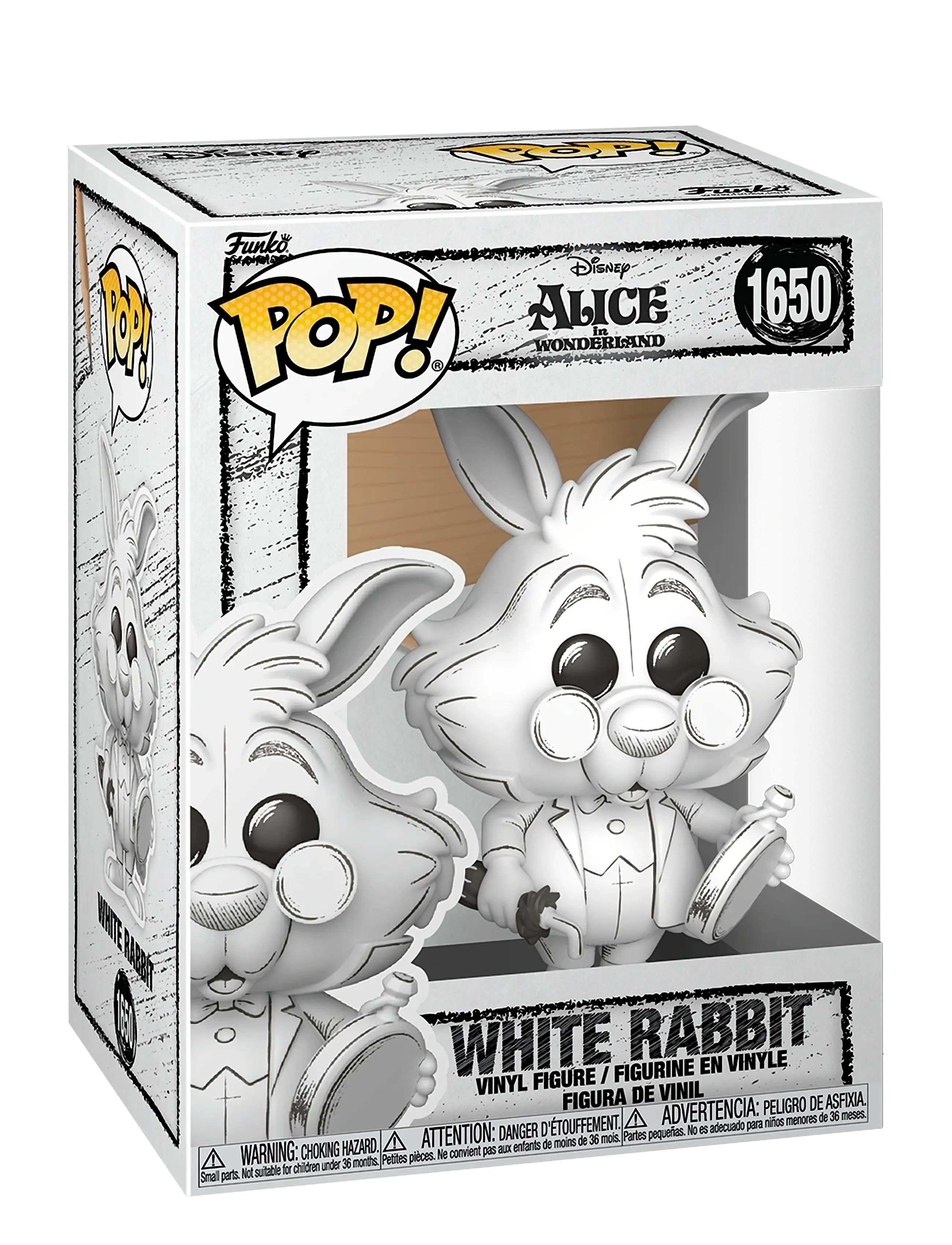 Funko Funko Pop Vinyl Sketched - White Rabbit, One Size, White, Legesæt Og Actionfigurer > Actionfigurer, Børn