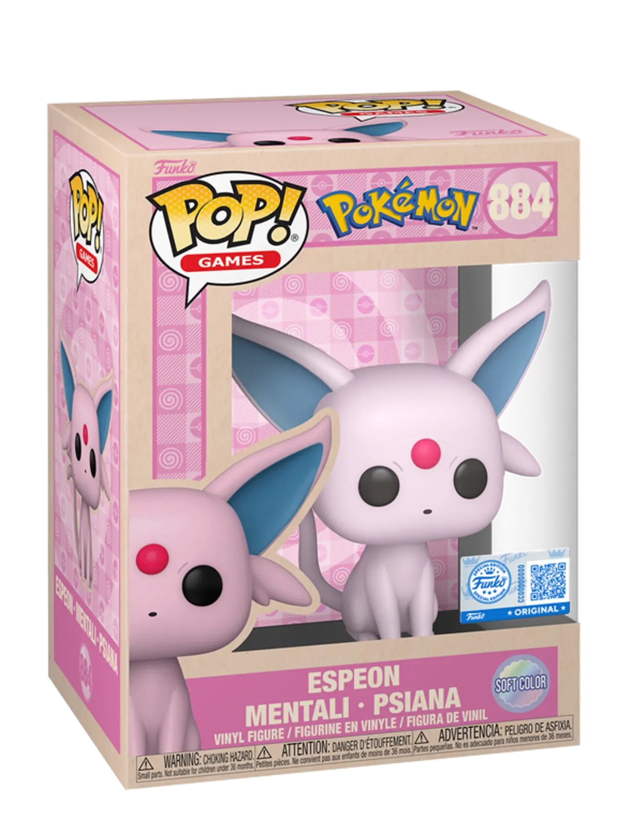 Funko Funko POP Vinyl Exclusive Pokemon Espeon SftClr - Leksaker - MULTI COLOUR / pink/rose
