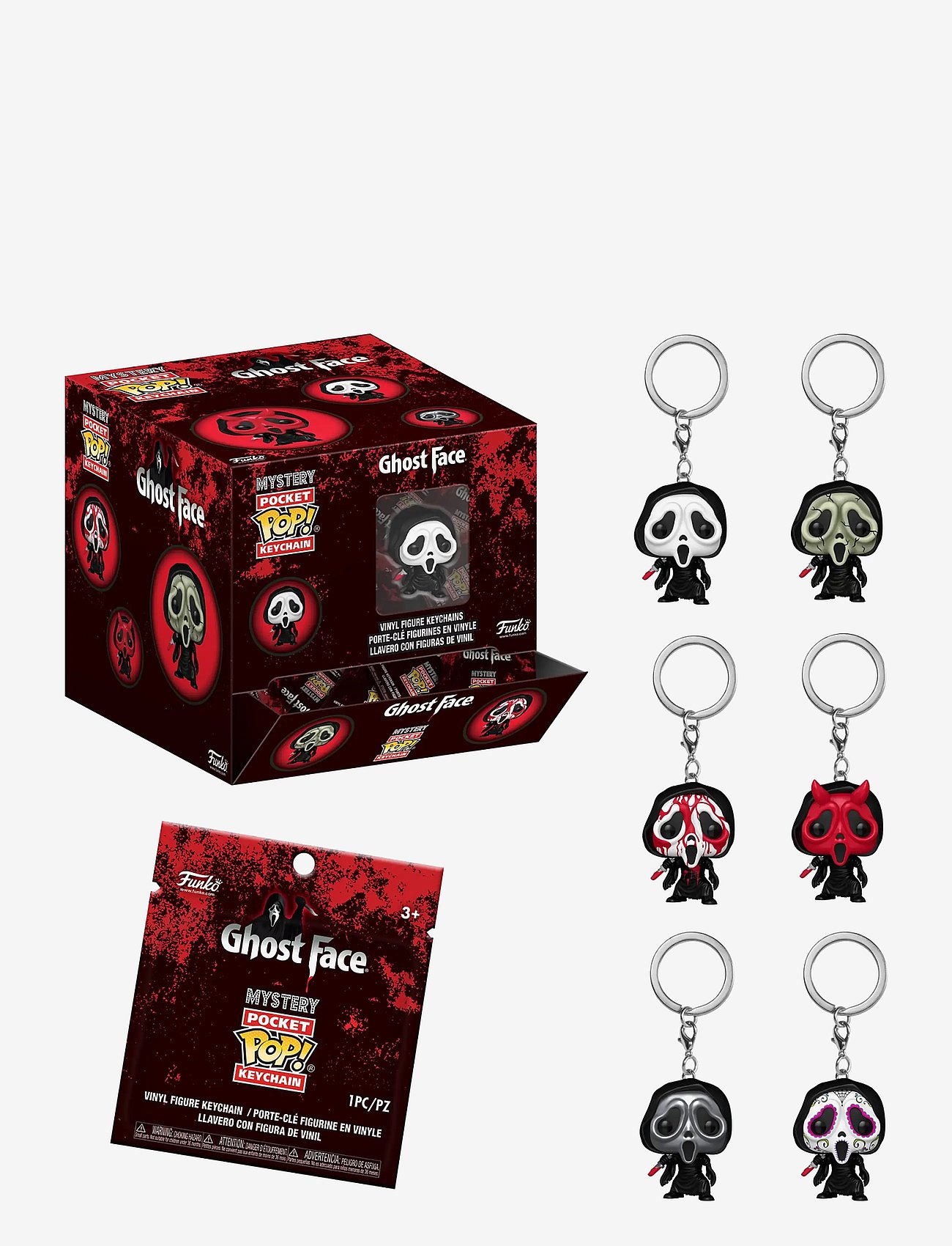 Funko Funko Pop Keychain Ghost Face 12Pc Pdq Blind - Multi/patterned - ONE SIZE
