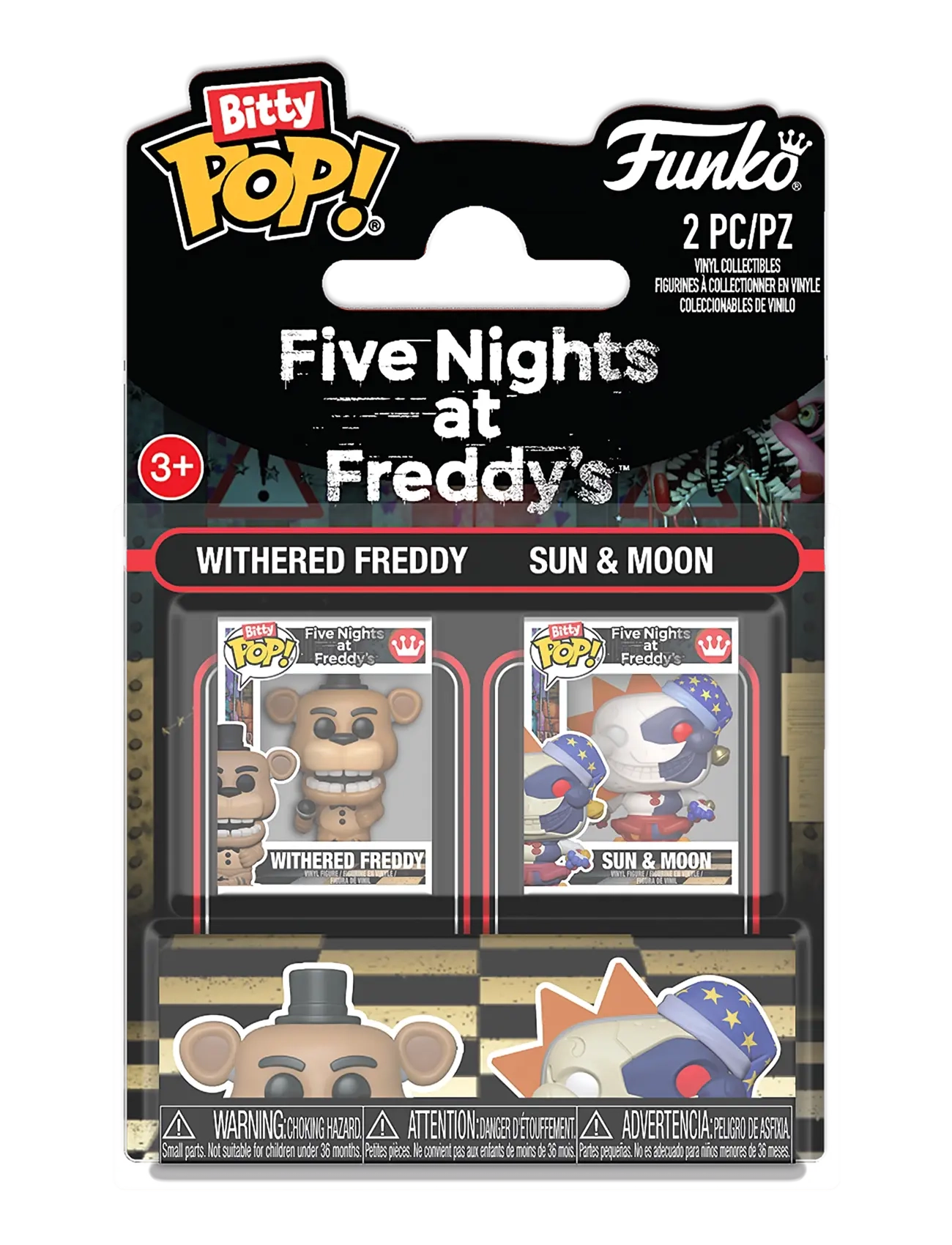 Funko Funko Bitty POP 2PK FNAFS2 Freddy & Sun/Moon - Karakterer fra filmer og eventyr - MULTI COLOUR / multi