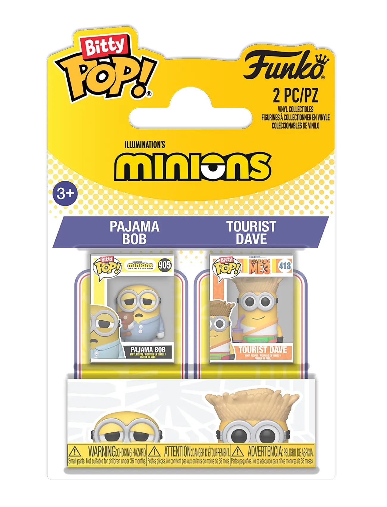 Funko Funko Bitty Pop 2Pk Minions B & D, One Size, Yellow, Legesæt Og Actionfigurer > Actionfigurer, Børn