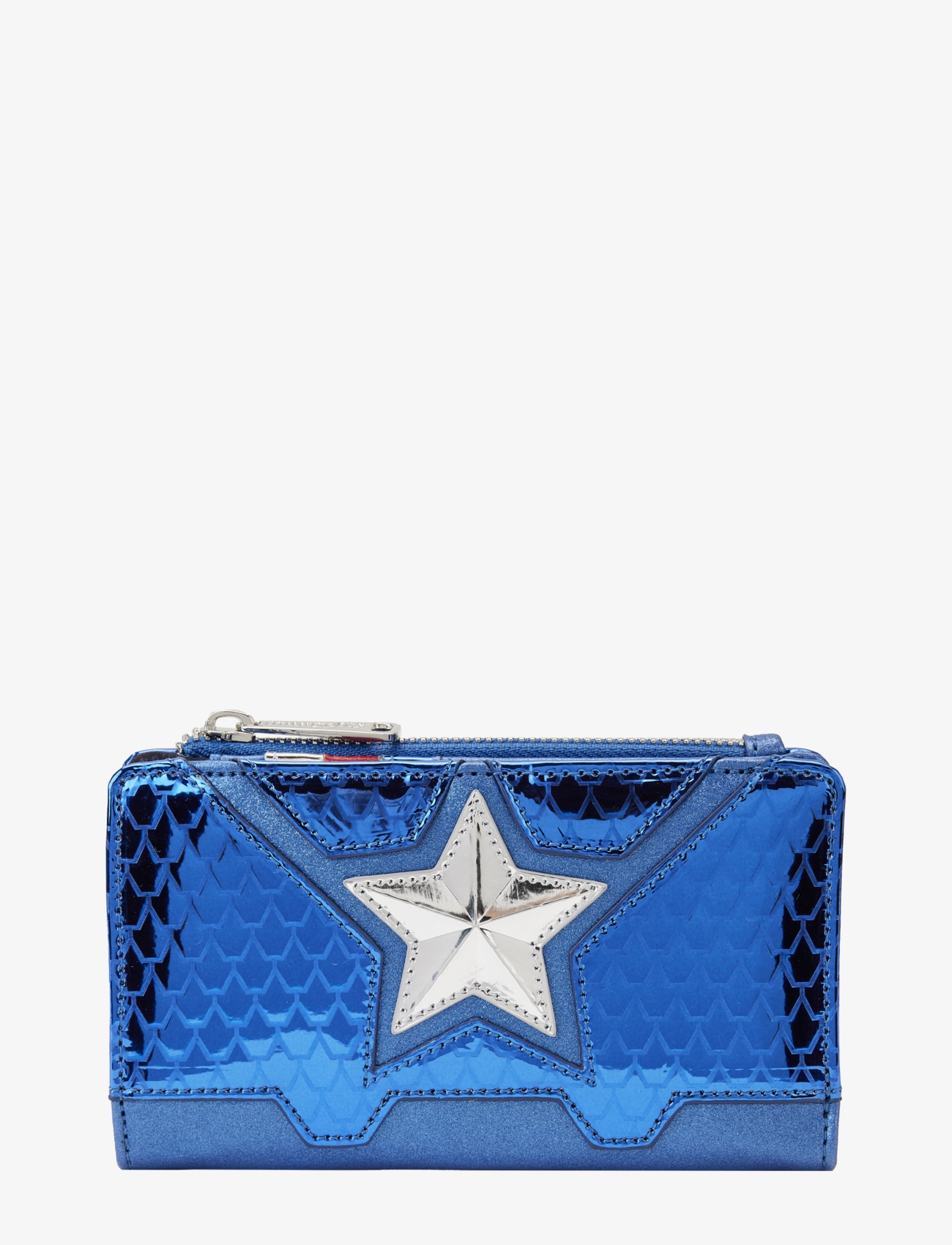 Funko Funko! Loungefly Wallet Shine Captain America, One Size, Blue, Tilbehør > Punge, Børn