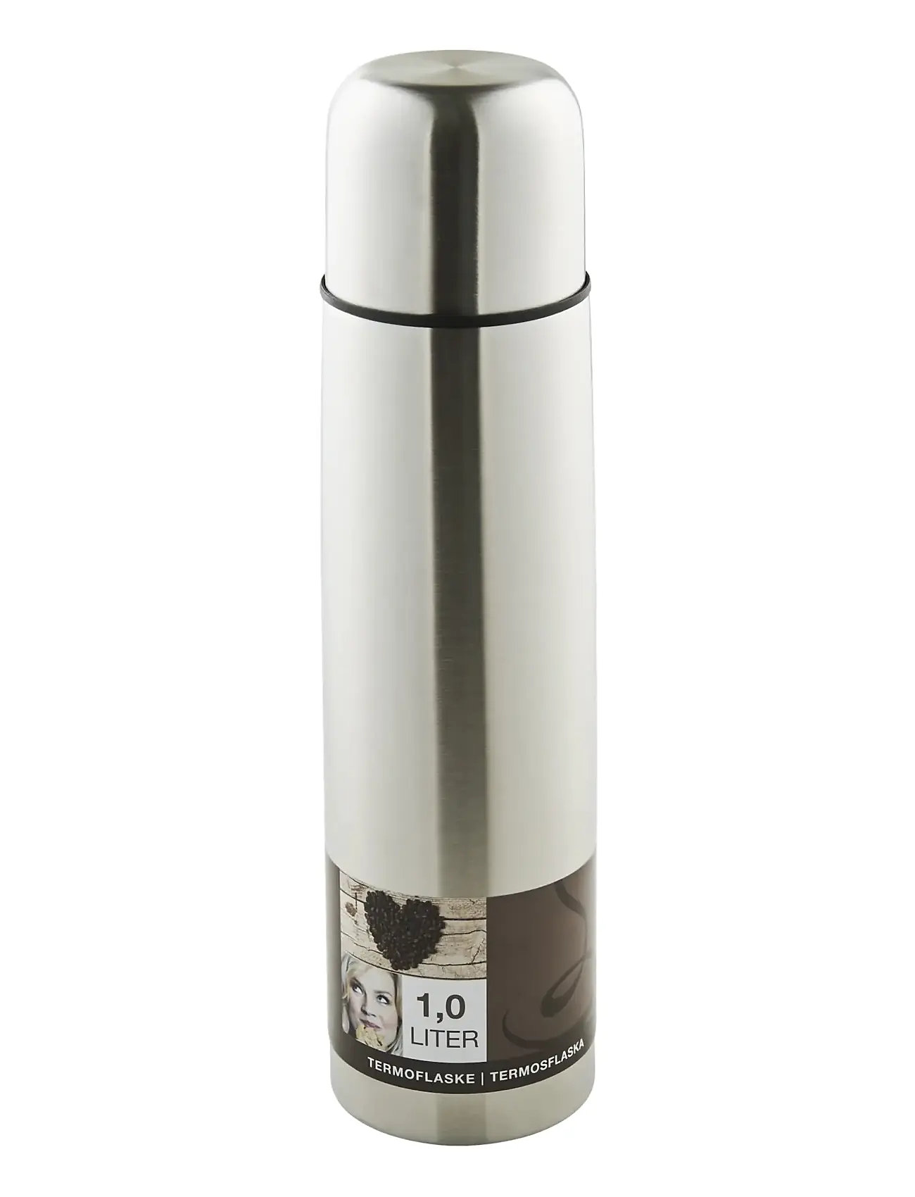 Funktion Termoflaske 1,0Liter 18/8 Stå - - 1 L x 8 1