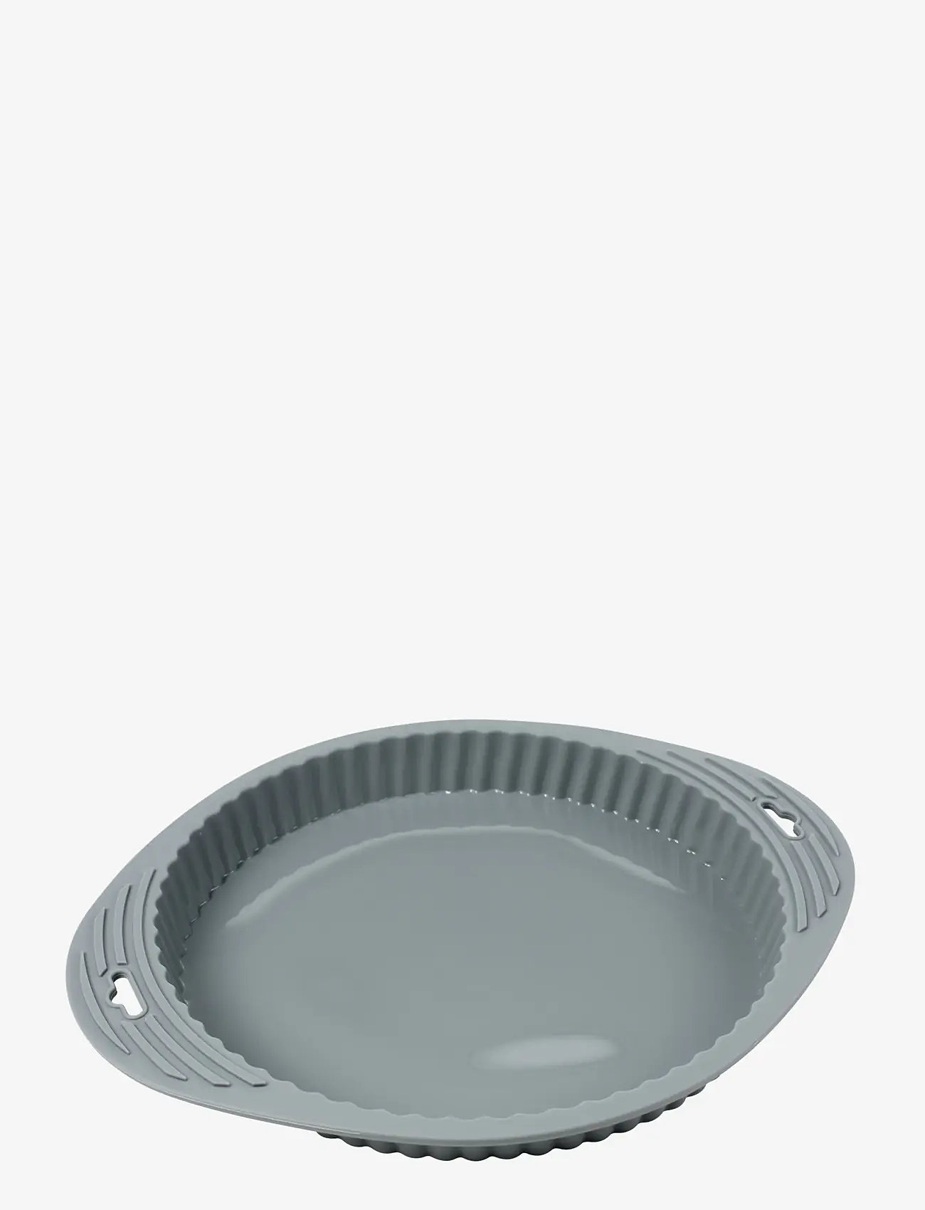 Funktion - Flan mould round grey silicone - kuchenformen - grey - 0
