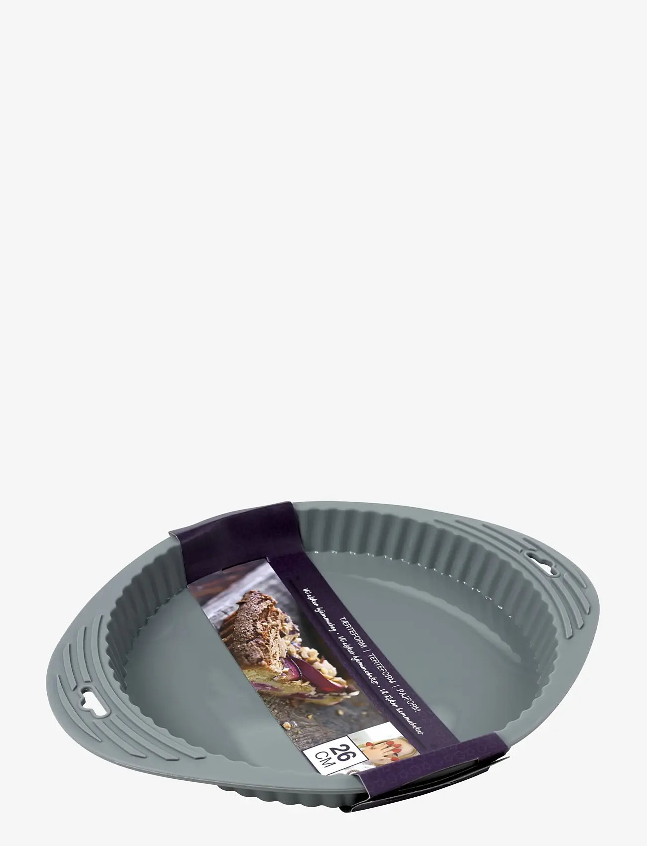 Funktion - Flan mould round grey silicone - kuchenformen - grey - 1