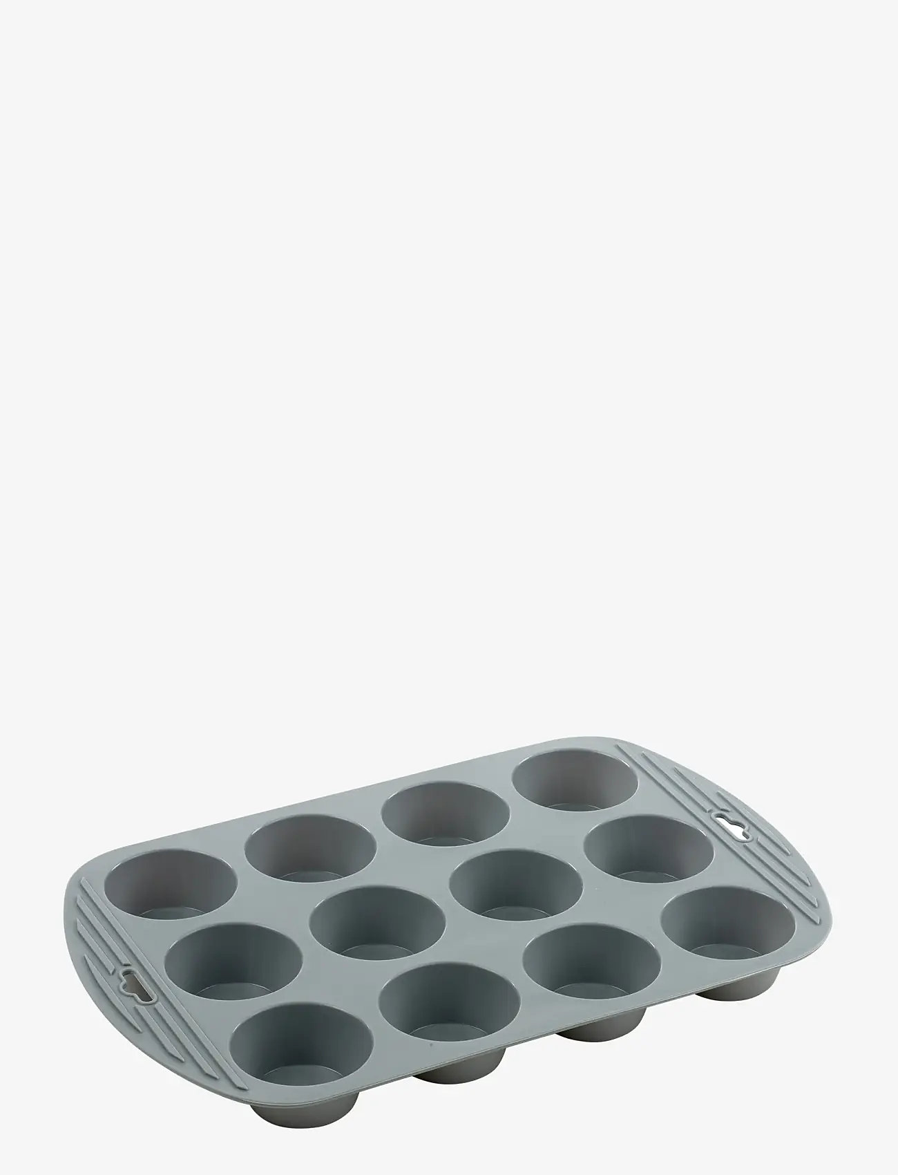 Funktion - Muffin mould tray 12 holes gre - cupcake & muffinformen - grey - 0