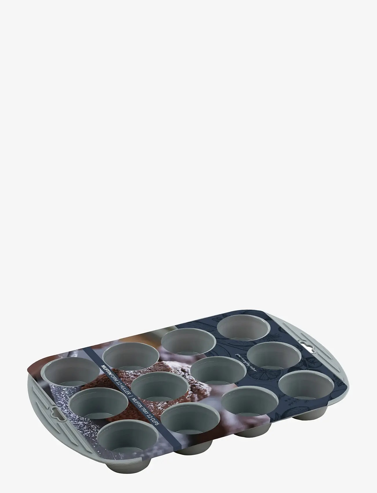 Funktion - Muffin mould tray 12 holes gre - cupcake & muffinformen - grey - 1