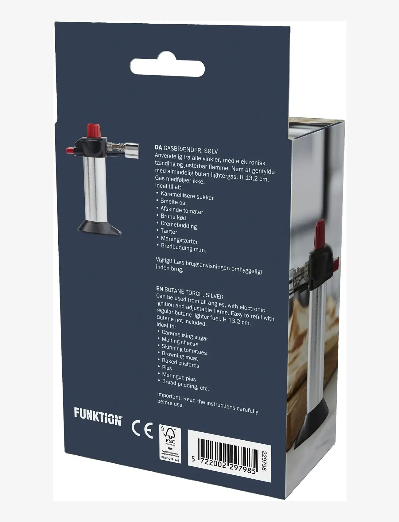 Funktion - Kitchen torch silver 13,2 cm - andere küchenutensilien - silver - 4