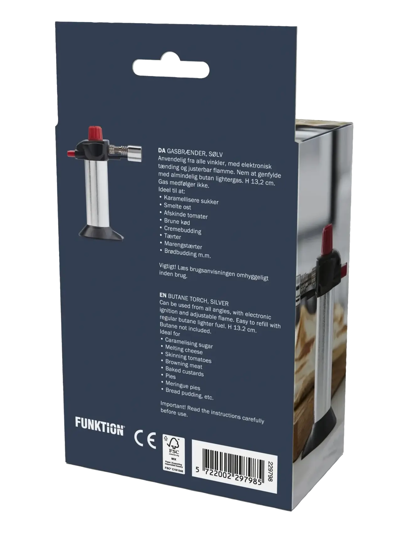 Funktion - Kitchen torch silver 13,2 cm - other kitchen utensils - silver - 4