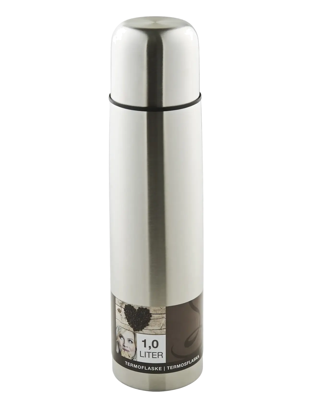 Funktion Vacuum flask 1,0 l 18/8 steel - App Deal - SILVER / silver