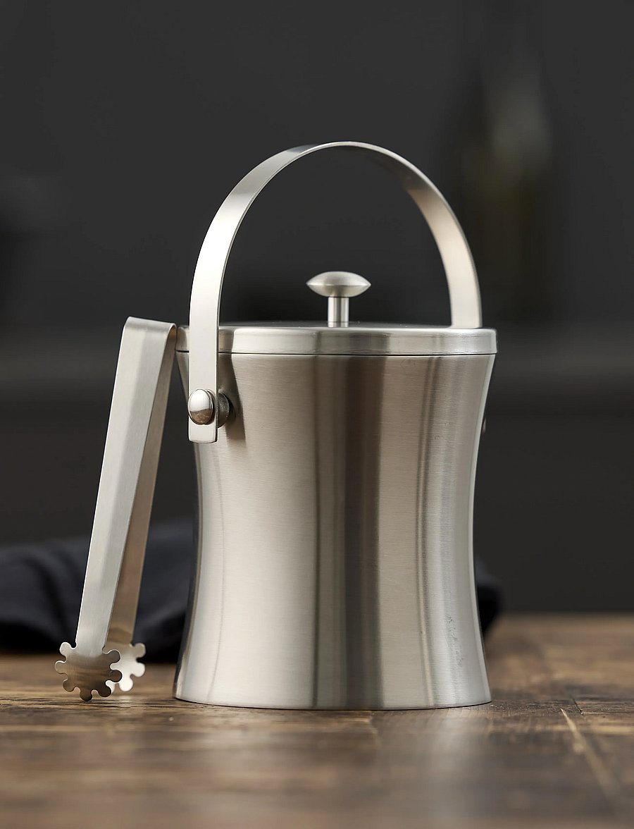 Funktion - Ice bucket w/ tongs 12,2 x 16,3 cm Stainless steel - silver - 0