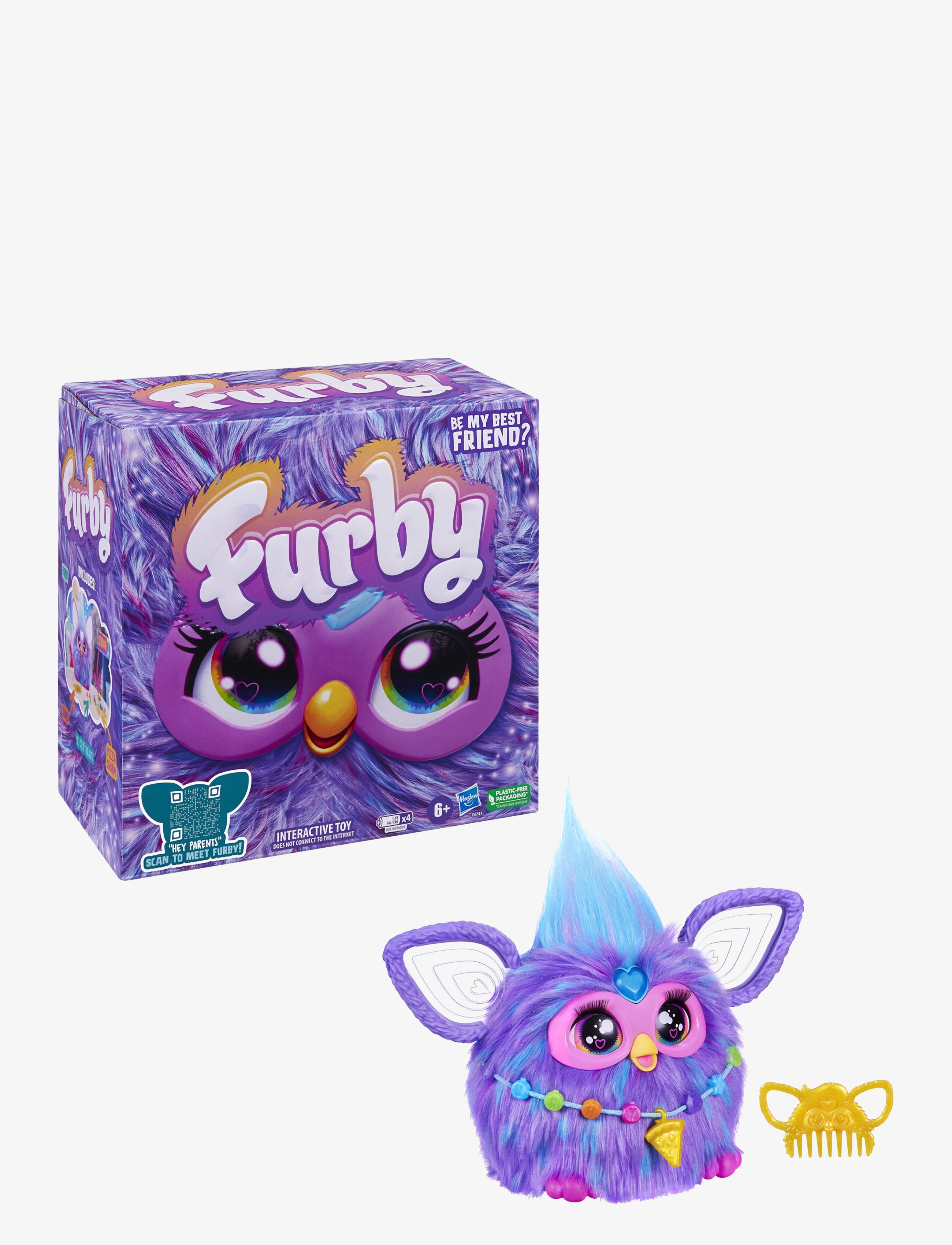 Furby - Furby Purple Plush Interactive Toy - plīša rotaļlietas - multicolor - 2