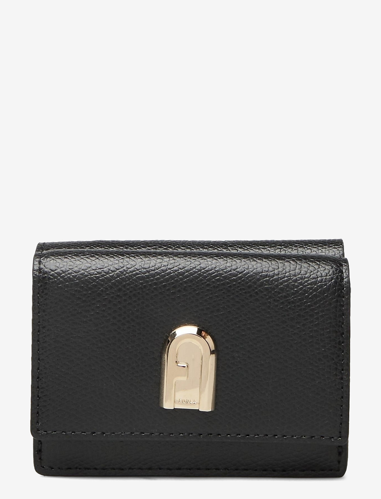 FURLA 1927 S COMPACT WALLET TRIFOLD - NERO