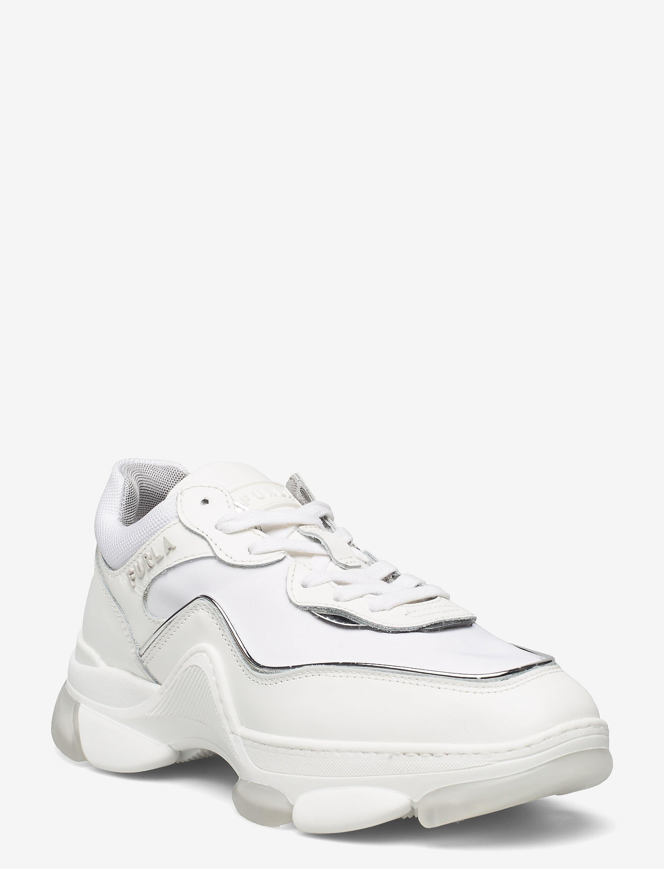 Furla - WONDERFURLA LACE-UP SNEAKER T. - talco h+color argento - 0