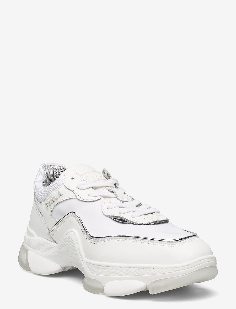 Furla - WONDERFURLA LACE-UP SNEAKER T. - talco h+color argento - 0
