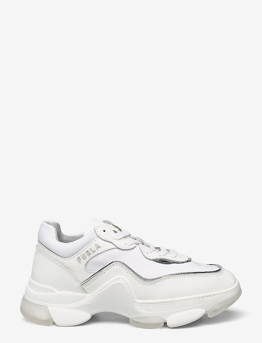 Furla - WONDERFURLA LACE-UP SNEAKER T. - talco h+color argento - 1