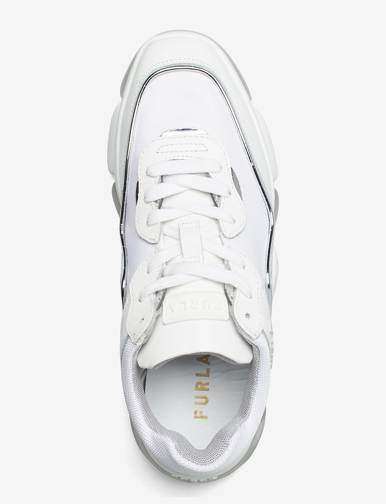 Furla - WONDERFURLA LACE-UP SNEAKER T. - talco h+color argento - 3