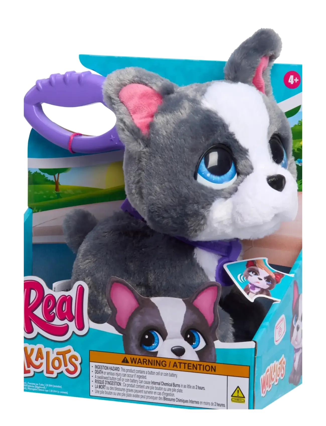 FurReal Walk-A-Lots French Bulldog, One Size, Interactive Animals & Robots, Grau - Animals, Kinder