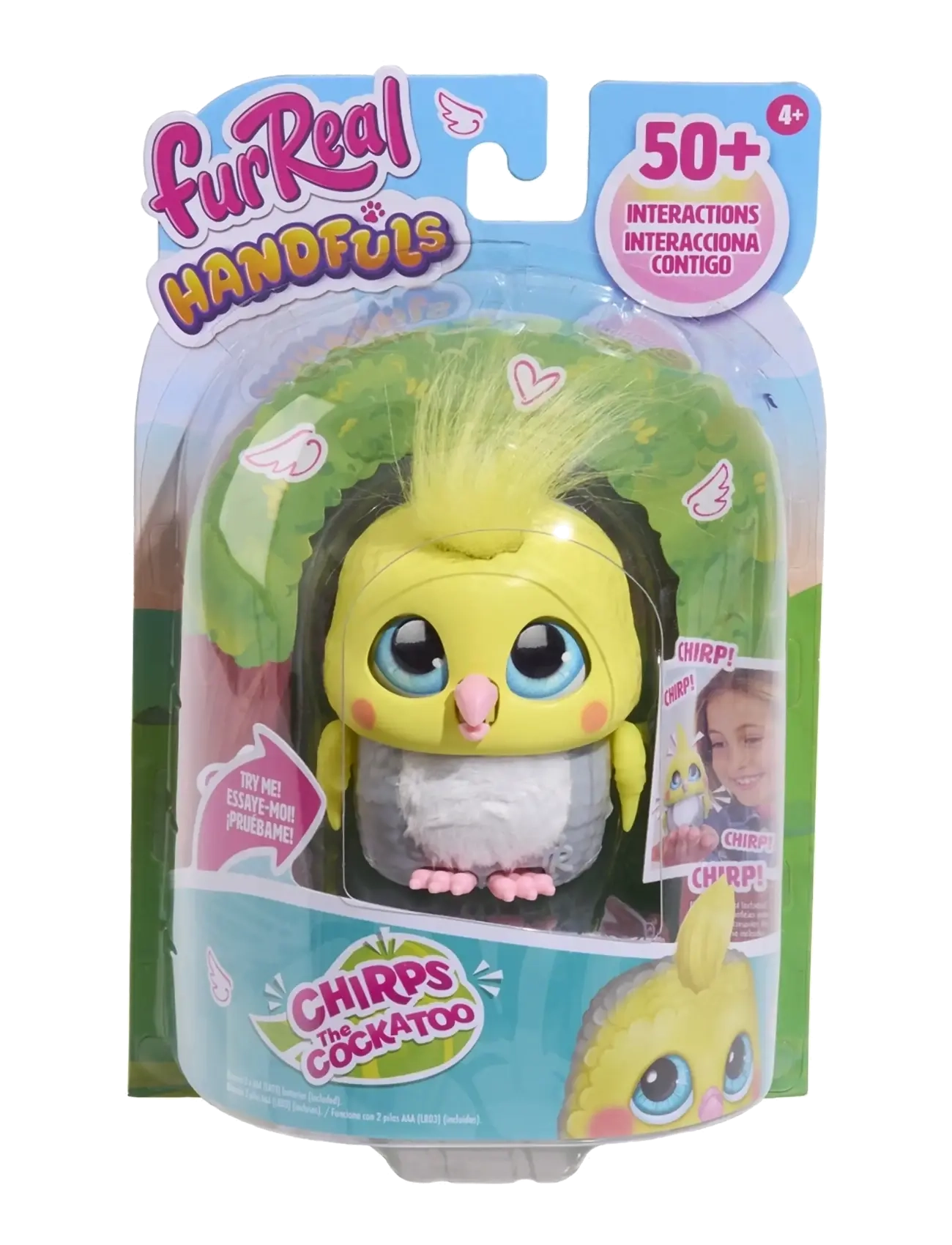 FurReal Handfuls Cockatoo, One Size, Interactive Animals & Robots, Gelb - Animals, Kinder